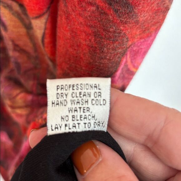 Vintage Cache wool blend jewel tone Fall Red and Purple women’s Dress size 8 EUC - Picture 7 of 10